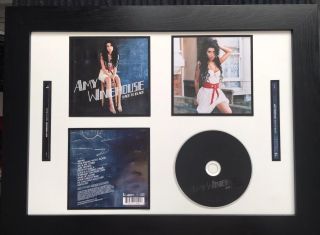 Amy Winehouse Back To Black Framed Cd & Cover Memorabilia Handmade