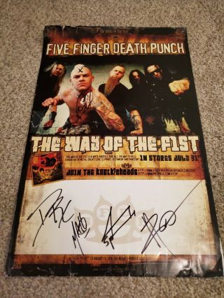 Five Finger Death Punch Autograph Poster 11x17 (lineup)