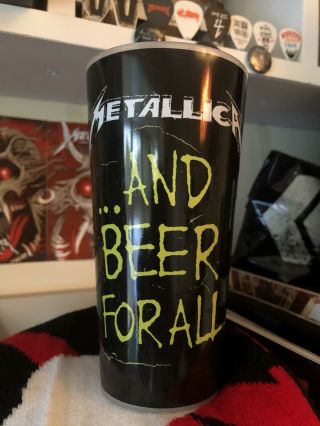 Metallica And Beer For All Plastic Pint Cup Worldwired Tour Manchester London