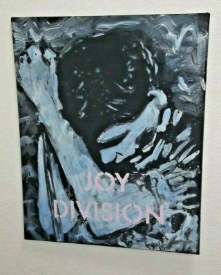Joy Division,  Ian Curtis.  Hand Painted Canvas 20 X 16 Ins Ins.  Ready To Display