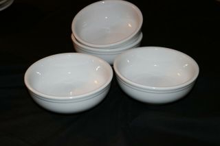 Set Of 4 Williams Sonoma Everyday White China 5 1/2 " Cereal Bowls 16oz