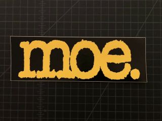 Moe.  Moe Jam Band Black & Yellow Moe.  Logo (oop) Bumper Sticker Decal Poster