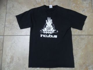 Vtg 2000 Incubus T - Shirt Rock Tee Front - Back Prints Black White Sz M