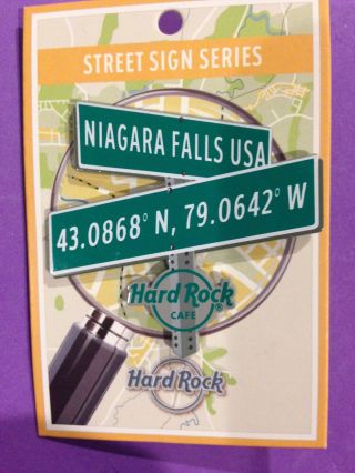 Hard Rock Cafe Niagara Falls Ny 2017 Street Sign Series Pin Le 100