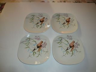 Red Wing Dinnerware Spring Song 4 Salad Plates Rare
