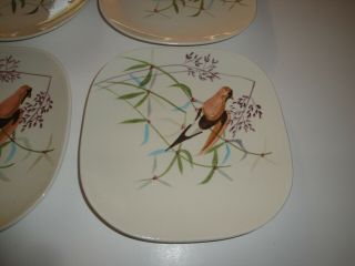 Red Wing Dinnerware Spring Song 4 Salad Plates Rare 2