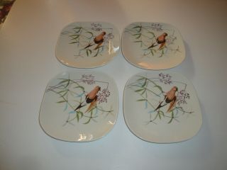 Red Wing Dinnerware Spring Song 4 Salad Plates Rare 3
