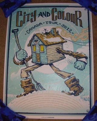 City And Colour & Concert Gig Tour Poster Canada 2012 Munk One