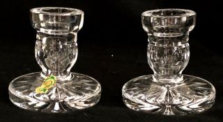 Waterford Crystal Candlesticks Candle Holders Vintage Ireland