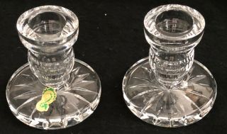 Waterford Crystal Candlesticks Candle Holders Vintage Ireland 2