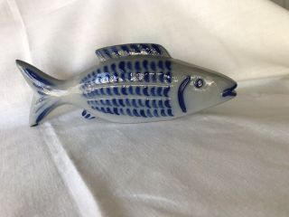 Eldreth Pottery Salt - Glazed Fish Dated 1991