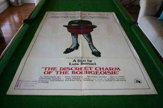 Discreet Charm Of The Bourgeoisie 1972 Rare U.  S Orig One Sheet Poster Vgood Cond