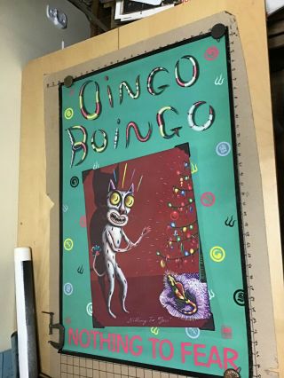 Music Poster: 1982 Oingo Boingo A&m Records Nothing To Fear