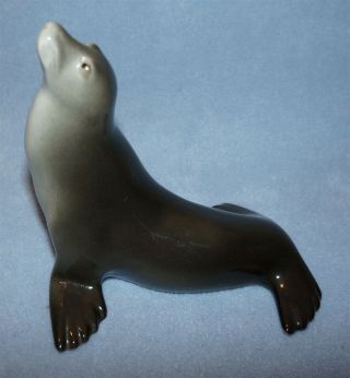 Vintage Lomonosov USSR Porcelain Seal Figurine 3