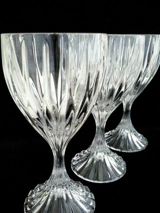 Mikasa Park Lane Pattern Crystal Wine Glasses Set Of 3 Vintage