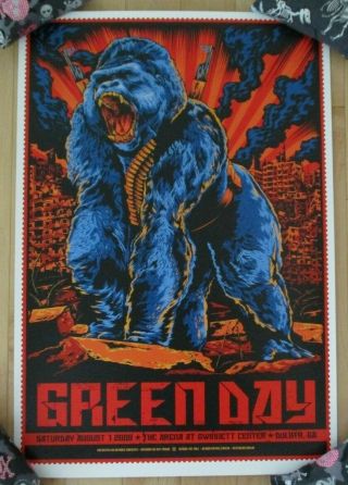 Green Day Concert Gig Poster Print Duluth 8 - 1 - 09 2009 Tour Ken Taylor