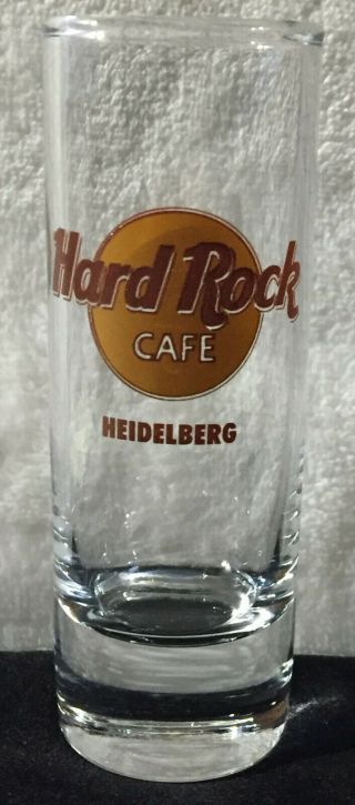 Rare German Hard Rock Cafe Tall Shot Glass