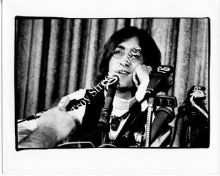 Orig 8x10 Press Conference Photo Of Beatle John Lennon,  Late 1960s