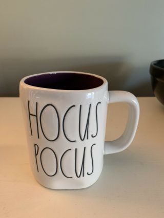 Rae Dunn By Magenta Hocus Pocus Halloween Mug Rare Purple Interior Llb