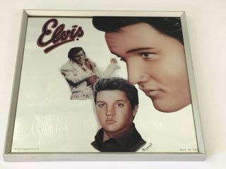 Vintage Elvis Presley Mirror With The Different Faces Of Elvis Framed Rare
