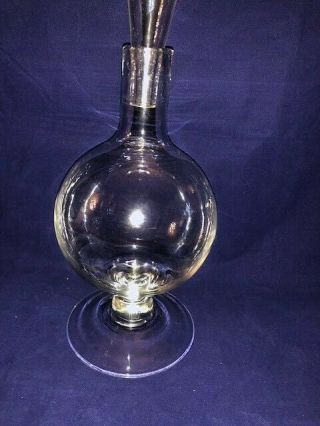 Blenko Glass Wayne Husted Decanter with Flame Stopper Clear Glass 4