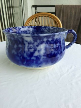 Antique Flow Blue Chamber Pot