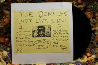 Beatles Last Live Show 33 1/3 Rpm Vinyl Record Lp Album Oldie