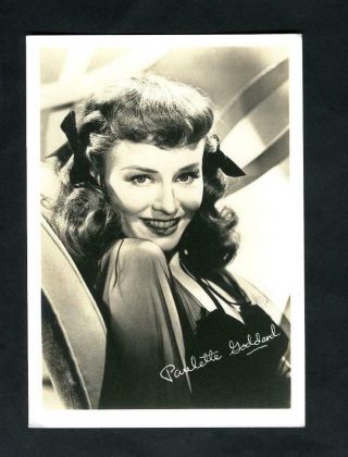 Vintage Paulette Goddard " Fan Photo " 1930 