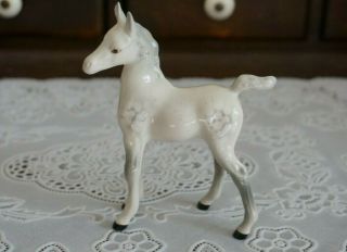 Vintage Beswick Porcelain Figurine Dapple Grey Standing Foal Horse,  England