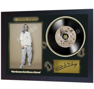 Billie Eilish Music Signed Framed Photo Lp Vinyl Perfect Gift