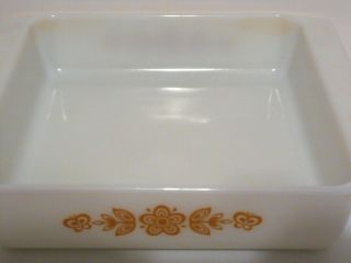 Vintage Pyrex 922 Butterfly Gold Square Brownie Baking Cake Ovenware Dish