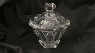 Vintage Baccarat France Crystal Glass Bowl / Lid.  French Art Glass