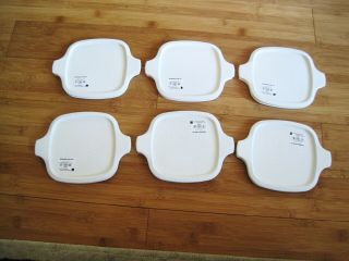 6 Corning Ware Plastic Lids Only For Petite Pan P - 41 - B And P - 43 - B.