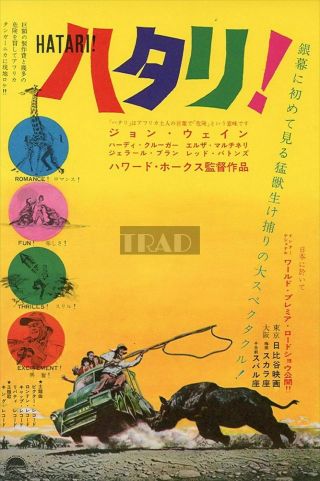 JOHN WAYNE ELSA MARTINELLI Hatari 1962 Japan Movie AD & Picture Clippings kc/o 2