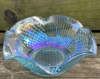Vintage Lenox Imperial Glass Horizon Blue Carnival Starfire Bowl Limited Edition