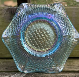 Vintage Lenox Imperial Glass Horizon Blue Carnival Starfire Bowl Limited Edition 5