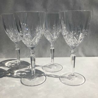 Vintage Quartet Crystal Wine Glass Capri Crystal Italy 10 1/2 Oz Set Of 4