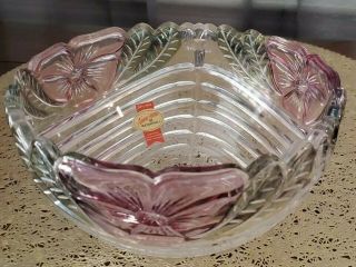 Germany Anna Hutte Bleikristall 24 PBO Lead Crystal Candy Bowl Vintage 2
