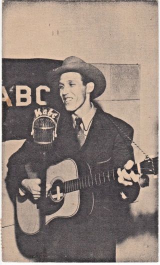 Vintage Big Bill Lister Postcard - Kabc Radio,  San Antonio,  Tx - Honky - Tonk Music