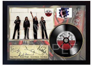 Pink Floyd The Wall Music Signed Framed Photo Lp Vinyl