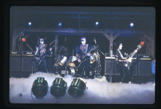 Kiss Gene Simmons Paul Stanley Mist On Stage Vintage 35mm Transparency
