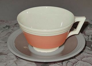 Rare Discontinued Antique Lenox China 3 Step Coral Tea Cup Only