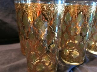 6 Vintage Culver Valencia Drinking Glasses/Tumblers 5 5/8 