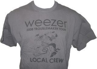 Weezer 2008 Troublemaker Tour Canada Concert Local Crew T - Shirt Large
