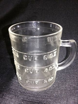 Vintage Rare Glass 1 Cup Measure Advertising Stickney & Poor Spice Co.  Boston,
