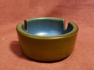Heath Pottery - Moonstone Pattern (blue & Brown) - 3 " Indiviadual Ashtray