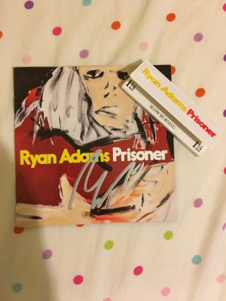 Ryan Adams Signed Prisoner Cd Booklet Plus Promo Rolling Papers