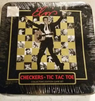 Elvis Presley Checkers And Tic Tac Toe Collectors Edition Game Set