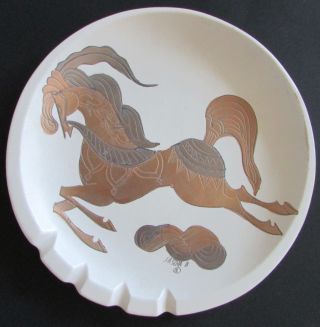 Sascha Brastoff Mid Century Modern California " Horse " Ashtray/bowl 9 "