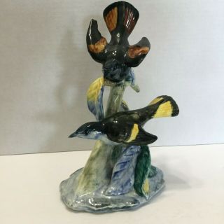 Vintage Stangl Pottery Bird 3490 Double Redstarts Figurine
